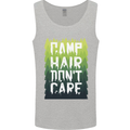 Camp Hair Dont Care Funny Caravan Camping Mens Vest Tank Top Sports Grey