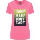 Camp Hair Dont Care Funny Caravan Camping Womens Wider Cut T-Shirt Azalea