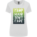 Camp Hair Dont Care Funny Caravan Camping Womens Wider Cut T-Shirt White