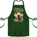 Camping With My Dog German Shepherd Alsatian Cotton Apron 100% Organic Forest Green
