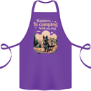 Camping With My Dog German Shepherd Alsatian Cotton Apron 100% Organic Purple