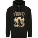 Camping With My Dog German Shepherd Alsatian Mens 80% Cotton Hoodie Black