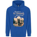 Camping With My Dog German Shepherd Alsatian Mens 80% Cotton Hoodie Royal Blue