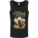 Camping With My Dog German Shepherd Alsatian Mens Vest Tank Top Black