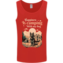 Camping With My Dog German Shepherd Alsatian Mens Vest Tank Top Red