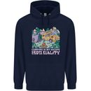 Camping is My Escape From Reality Caravan Childrens Kids Hoodie Navy Blue