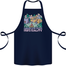 Camping is My Escape From Reality Caravan Cotton Apron 100% Organic Navy Blue