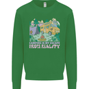 Camping is My Escape From Reality Caravan Kids Sweatshirt Jumper Irish Green