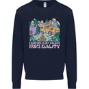 Camping is My Escape From Reality Caravan Kids Sweatshirt Jumper Navy Blue