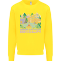 Camping is My Escape From Reality Caravan Kids Sweatshirt Jumper Yellow