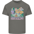 Camping is My Escape From Reality Caravan Kids T-Shirt Childrens Charcoal