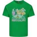 Camping is My Escape From Reality Caravan Kids T-Shirt Childrens Irish Green