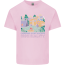 Camping is My Escape From Reality Caravan Kids T-Shirt Childrens Light Pink