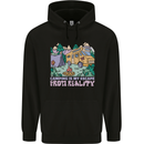 Camping is My Escape From Reality Caravan Mens 80% Cotton Hoodie Black