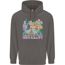 Camping is My Escape From Reality Caravan Mens 80% Cotton Hoodie Charcoal