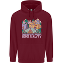 Camping is My Escape From Reality Caravan Mens 80% Cotton Hoodie Maroon