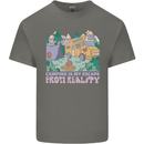 Camping is My Escape From Reality Caravan Mens Cotton T-Shirt Tee Top Charcoal