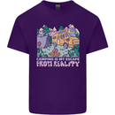 Camping is My Escape From Reality Caravan Mens Cotton T-Shirt Tee Top Purple