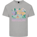 Camping is My Escape From Reality Caravan Mens Cotton T-Shirt Tee Top Sports Grey