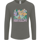 Camping is My Escape From Reality Caravan Mens Long Sleeve T-Shirt Charcoal