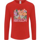 Camping is My Escape From Reality Caravan Mens Long Sleeve T-Shirt Red