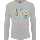 Camping is My Escape From Reality Caravan Mens Long Sleeve T-Shirt Sports Grey
