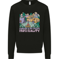 Camping is My Escape From Reality Caravan Mens Sweatshirt Jumper Black