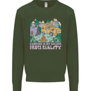 Camping is My Escape From Reality Caravan Mens Sweatshirt Jumper Forest Green