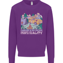 Camping is My Escape From Reality Caravan Mens Sweatshirt Jumper Purple