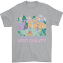 Camping is My Escape From Reality Caravan Mens T-Shirt 100% Cotton Sports Grey
