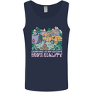 Camping is My Escape From Reality Caravan Mens Vest Tank Top Navy Blue