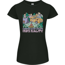 Camping is My Escape From Reality Caravan Womens Petite Cut T-Shirt Black