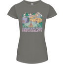 Camping is My Escape From Reality Caravan Womens Petite Cut T-Shirt Charcoal