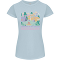 Camping is My Escape From Reality Caravan Womens Petite Cut T-Shirt Light Blue