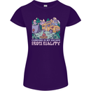 Camping is My Escape From Reality Caravan Womens Petite Cut T-Shirt Purple