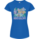Camping is My Escape From Reality Caravan Womens Petite Cut T-Shirt Royal Blue