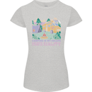 Camping is My Escape From Reality Caravan Womens Petite Cut T-Shirt Sports Grey