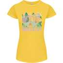 Camping is My Escape From Reality Caravan Womens Petite Cut T-Shirt Yellow