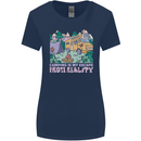 Camping is My Escape From Reality Caravan Womens Wider Cut T-Shirt Navy Blue