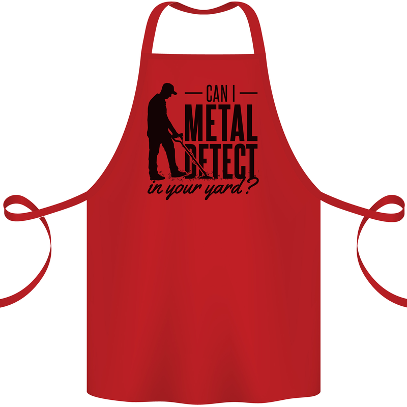 Can I Metal Detect Funny Detector Detecting Cotton Apron 100% Organic Red