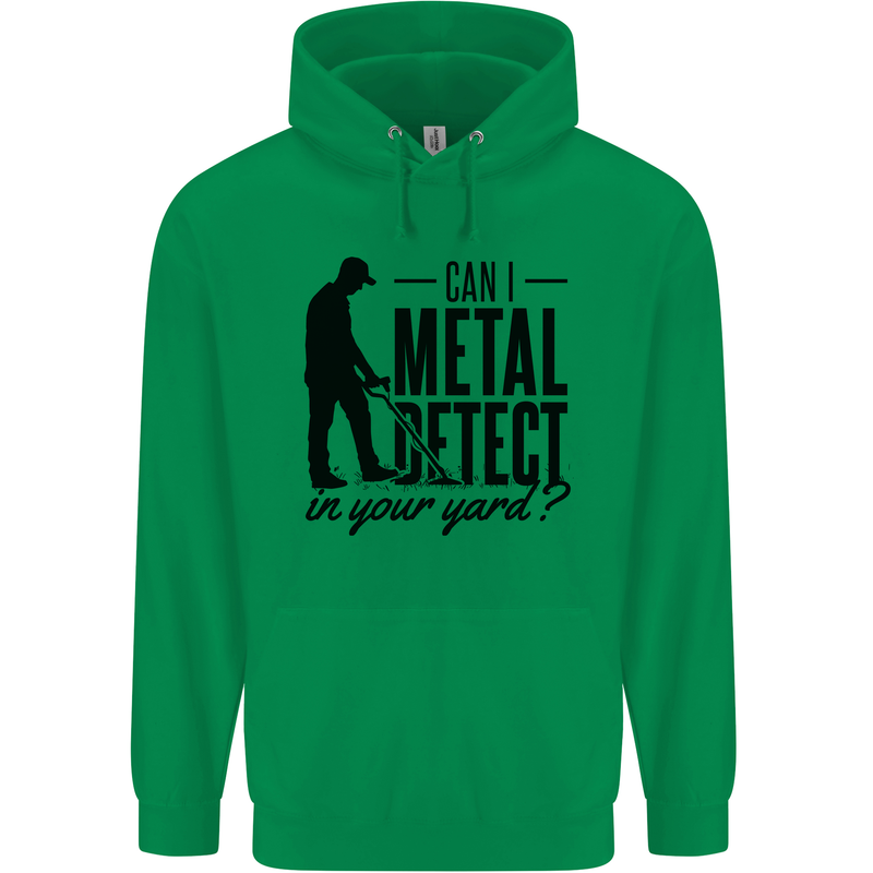 Can I Metal Detect Funny Detector Detecting Mens 80% Cotton Hoodie Irish Green