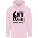 Can I Metal Detect Funny Detector Detecting Mens 80% Cotton Hoodie Light Pink
