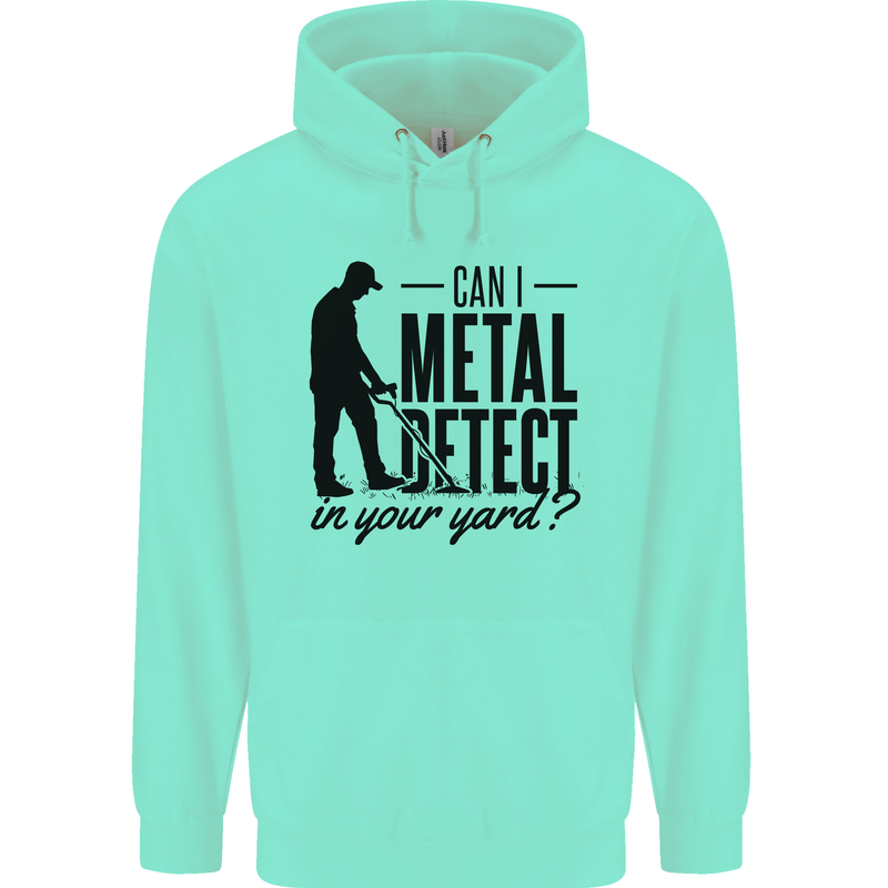 Can I Metal Detect Funny Detector Detecting Mens 80% Cotton Hoodie Peppermint