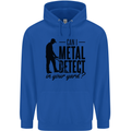 Can I Metal Detect Funny Detector Detecting Mens 80% Cotton Hoodie Royal Blue