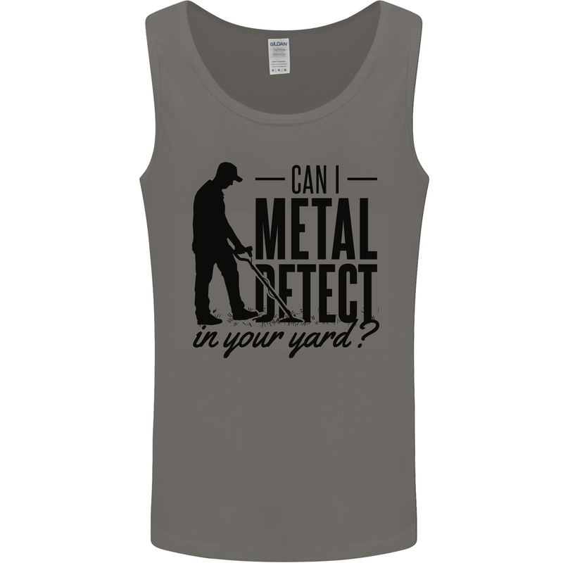 Can I Metal Detect Funny Detector Detecting Mens Vest Tank Top Charcoal