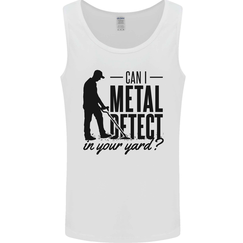 Can I Metal Detect Funny Detector Detecting Mens Vest Tank Top White