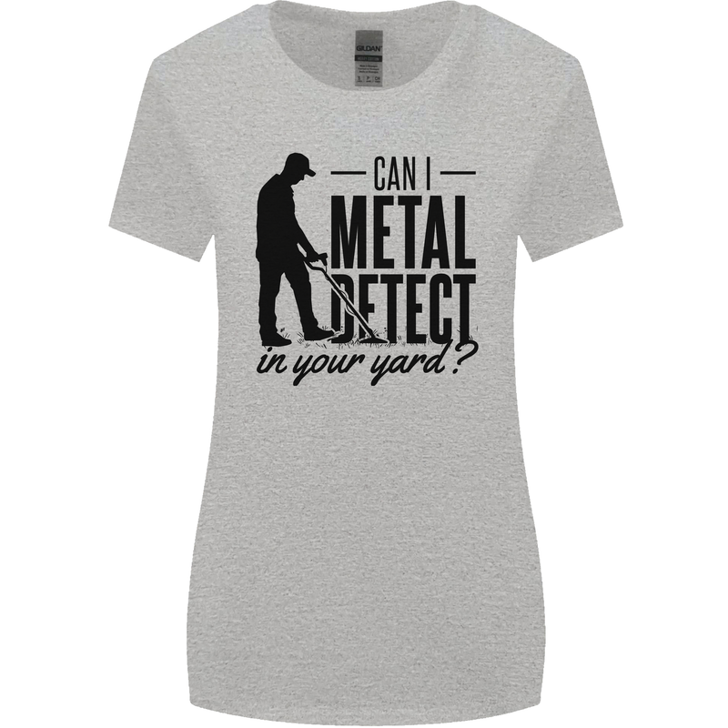 Can I Metal Detect Funny Detector Detecting Womens Wider Cut T-Shirt Sports Grey