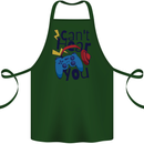 Can't Hear You Gamer Video Games Joypad Cotton Apron 100% Organic Forest Green