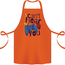 Can't Hear You Gamer Video Games Joypad Cotton Apron 100% Organic Orange