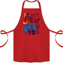 Can't Hear You Gamer Video Games Joypad Cotton Apron 100% Organic Red